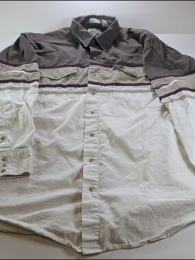Vintage Express Rider Western Pearl Snap Shirt Men's 2X